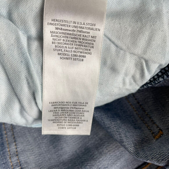 Current/Elliott The Stiletto Niagara Destroy Blue Cropped Skinny Jeans Size 25 - Picture 11 of 12